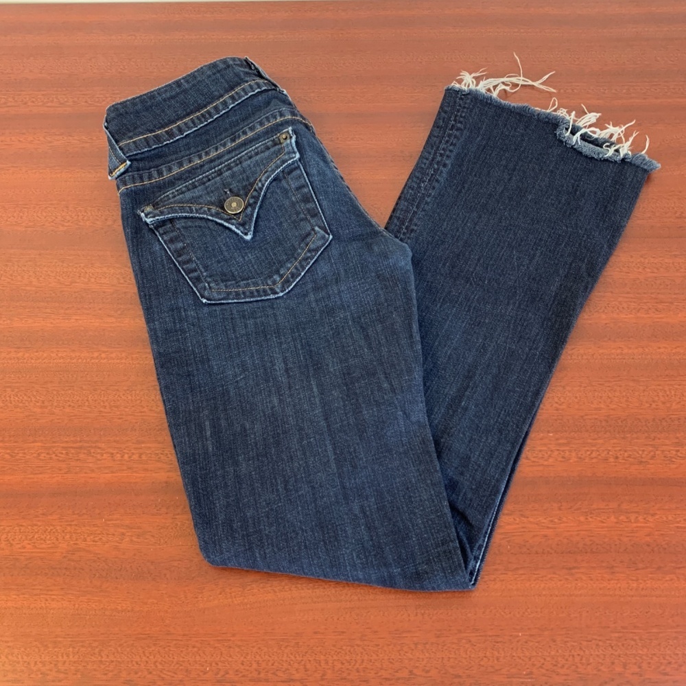 Hudson jeans Dark Wash Flap Pocket Raw Hem Sz 25